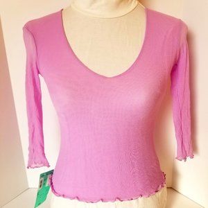 400LLC NWT Sweet pea By Stacy Frati for Anthropologie/Nordstrom Lilac V-neck Top